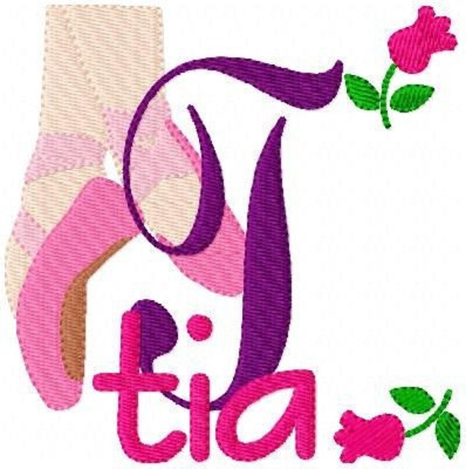 ballet pointe shoes monogram machine embroidery font set, machine embroidery designs, embroidery font, dance embroidery // joyfu