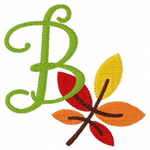 Autumn Fall Leaves Monogram Embroidery Design Set, Autumn Embroidery ...