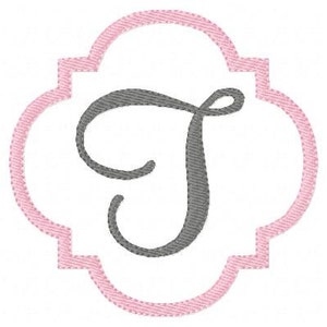 Machine Embroidery Monogram Font Design Set // Pink and Grey // Machine Embroidery Designs, Embroidery Font // Joyful Stitches