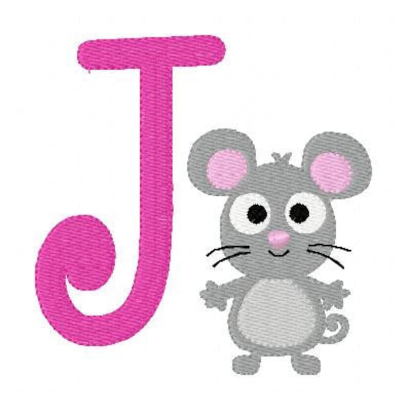 Mouse Monogram Embroidery Font Design Set // Joyful Stitches - Etsy