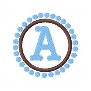 Circle Monogram with Dots // Machine Embroidery Monogram Designs, machine embroidery font, circle monogram // Joyful Stitches
