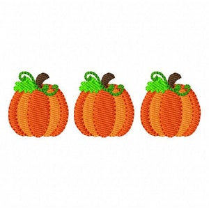 Three Little Pumpkins Trio Machine Embroidery Design, Fall Embroidery Design, Joyful Stitches, Pumpkin Embroidery Design, Embroidery Files