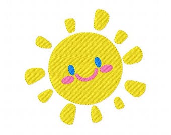 Embroidery Design, Sun Sunshine Summer  // Joyful Stitches