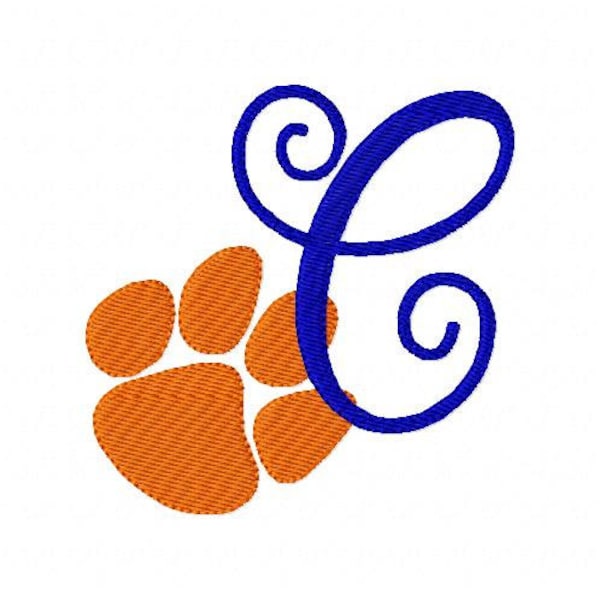 Paw Print // Tiger // Monogram Embroidery Font Design Set, Machine Embroidery Designs, Embroidery Font // Joyful Stitches