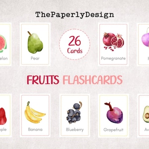 Cartes-éclair sur les fruits - Cartes d'apprentissage imprimables