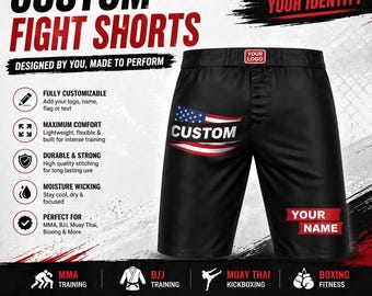 Custom BJJ Shorts - Design Your Own MMA Grappling Fightwear (Men/Women/Kids)