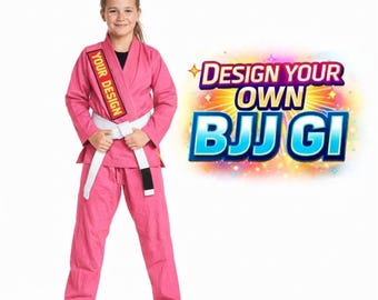Custom Pink Kids BJJ Gi – Design Your Own Jiu Jitsu Kimono