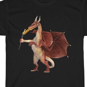Drachen Snack Unisex schwere Baumwolle T-Shirt, Drachen T-Shirt, Drachen Liebhaber Shirt, Drachen Geschenke, mythischer Drache