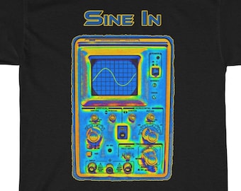 Retro Oscilloscope Tech Unisex T Shirt, Heavy Cotton Tee, Pop Art Tech Shirt, Geek T Shirt, Science Nerd Shirt