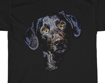 Black Labrador Dog Pop Art Unisex Heavy Cotton Tee, Dog Lovers, Pop Art Dog T-Shirt, Animal Lover Gifts