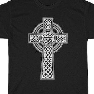 Celtic Cross T-Shirt, Unisex Heavy Cotton Shirt
