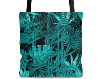 Tropical Leaves Tote Bag, Three Sizes