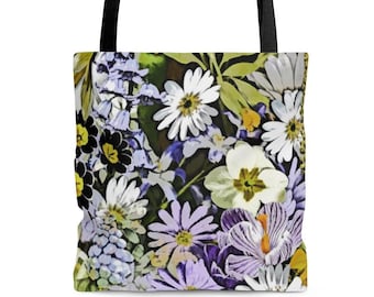 Spring Flowers Tote Bag, Three Sizes