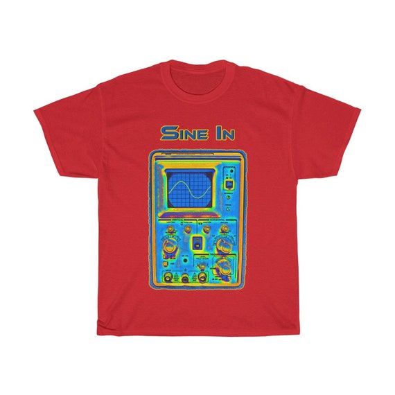 Retro Oscilloscope Tech Unisex T Shirt, Heavy Cotton Tee