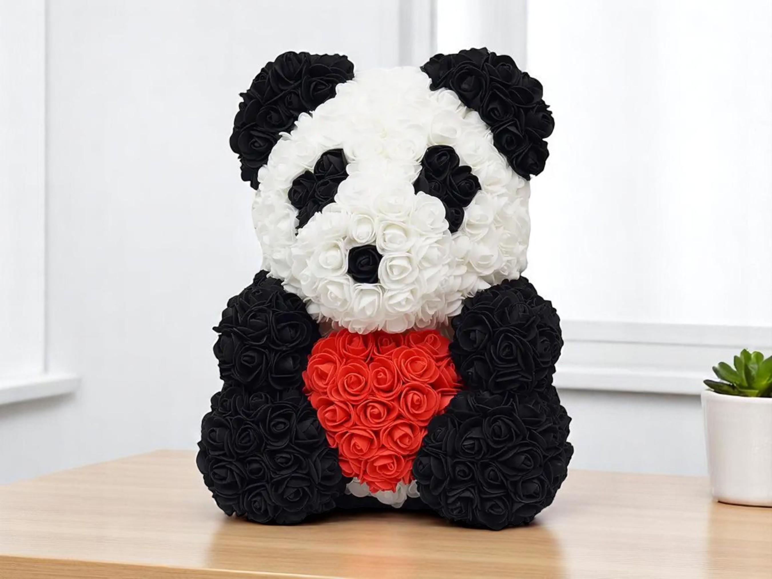 Ours en peluche rose fait main avec coeur ou noeud papillon Joli