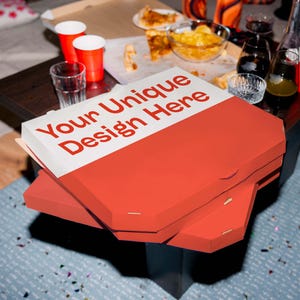 Custom Pizza Packaging Design | Tissue Paper & Box | Restaurant Branding | Ready for Production