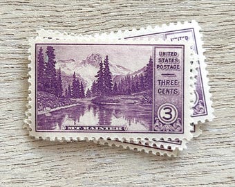 Mt Rainier . 3 cent . Unused Vintage Postage Stamps