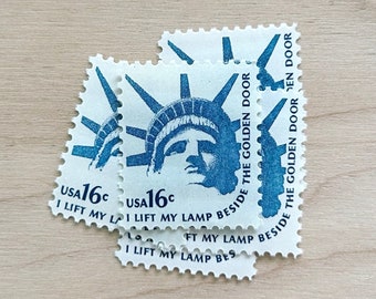 Set of 10 . Statue of Liberty . 16 cent . Unused USPS Vintage Postage Stamps