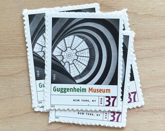 Set of 5 . Guggenheim Museum . 37 cent . Unused Vintage Postage Stamps