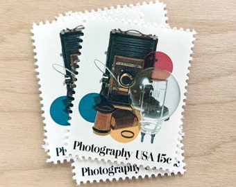 Set of 10 . Photography . 15 cent . Unused Vintage Postage Stamps