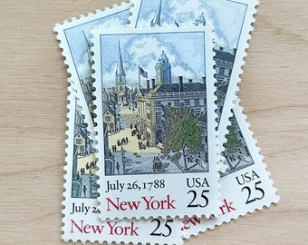 66 cents . Purple Vintage Postage Stamp Variety Pack . Set of 5 Postage  Stamps by Kristen Melchor