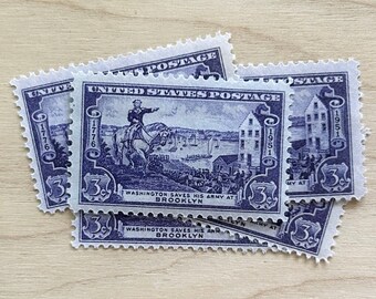 Set of 10 . Brooklyn . 3 cent . Unused USPS Vintage Postage Stamps