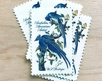 Set of 10 . Columbia Jay . 5 cent . Unused USPS Vintage Postage Stamps