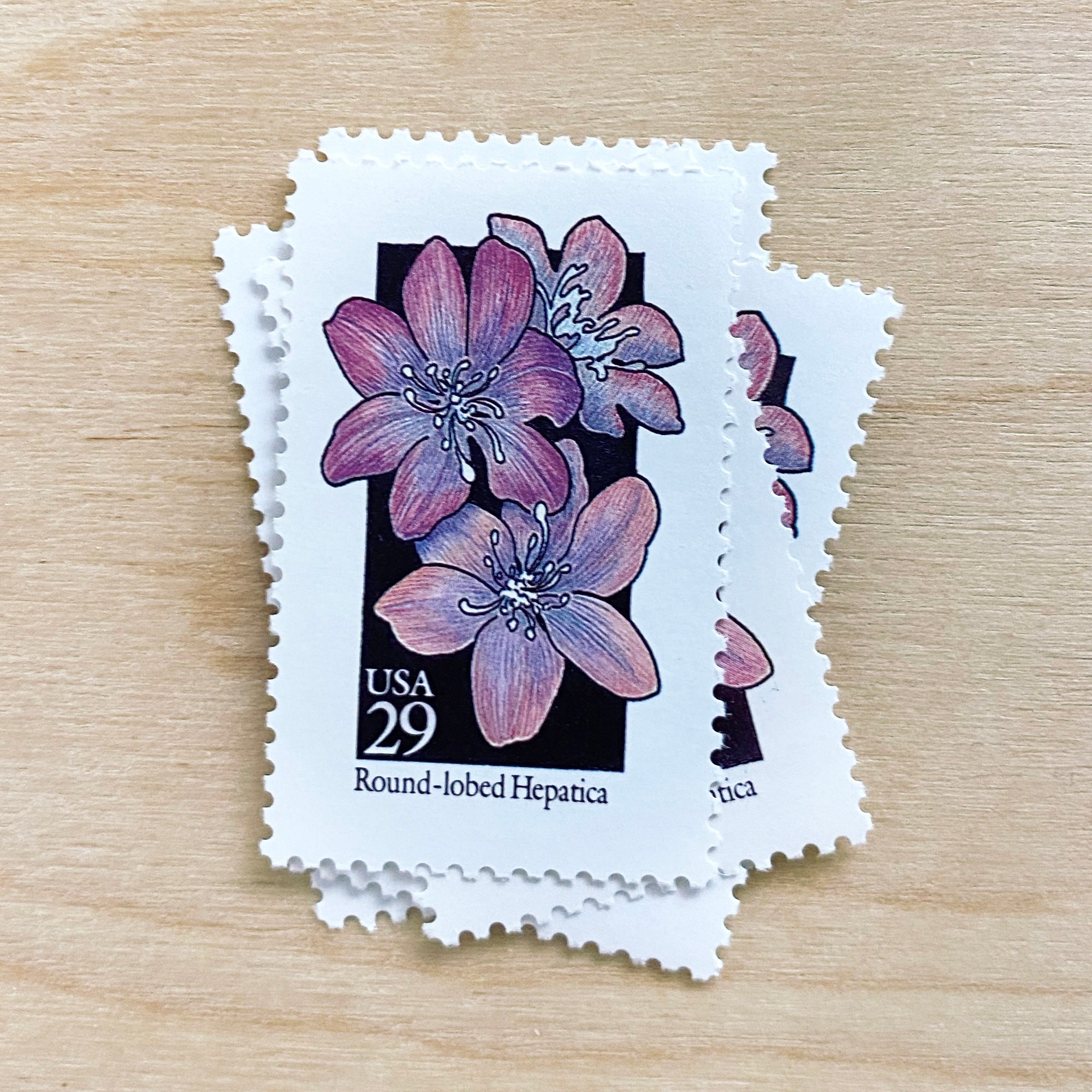 29c Pink Wildflowers Stamps - Pack of 10