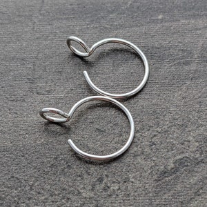 Reverse Hoops - 1/2" Sterling Silver Earrings