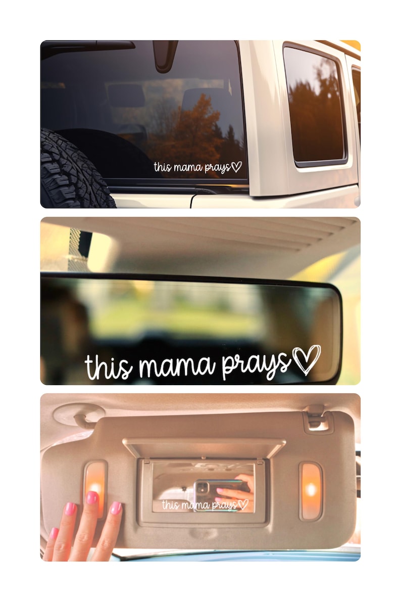 Dekal för This Mama Prayer | Kristen mamma-klistermärke | Tro-bilvinyl bild 2