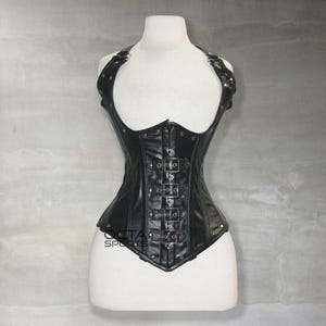 Woman&#39;s Heavy Duty Underbust Waist Trainer Steel Boned Buckle Closure Strap Corset