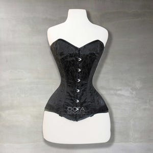 Handmade Full Bust Corset – Steel Boned Brocade Corset | Waist Trainer, Burlesque, Gothic, Wedding, Cosplay, Steampunk Corset top Dress