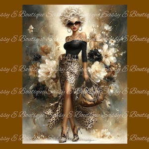 Glam i djungeln - 1 PNG, skräpjournal, noggranna klippningar, korttillverkning, decoupage, efmera