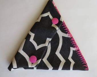 Equilateral Triangle Snap Pouch for tiny things