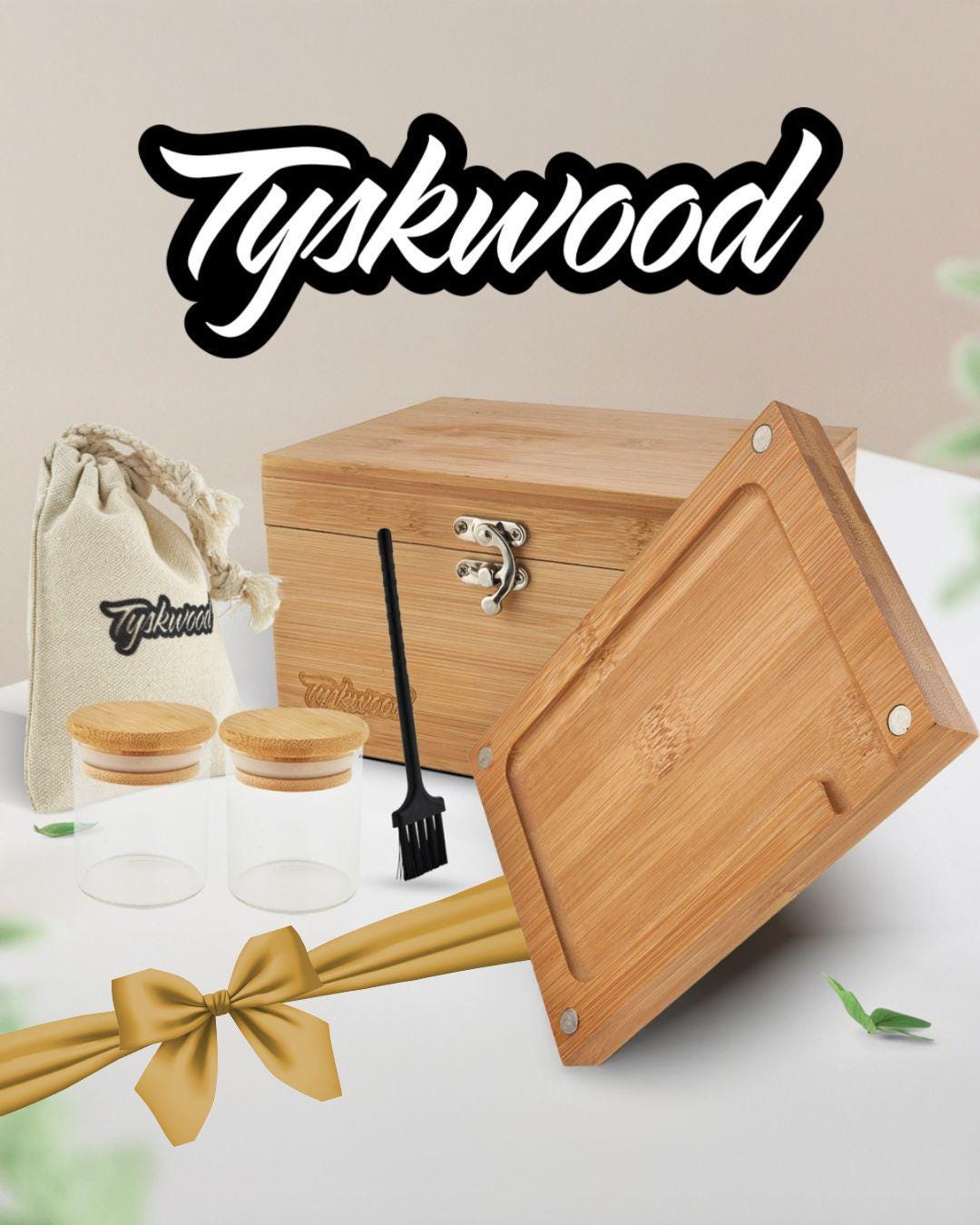 Weedness Rolling Tray Set 8-teilig – Mit Aromatisierten Papers, Feuerzeug, Filter Tips – Raucherzubehör Geschenkbox