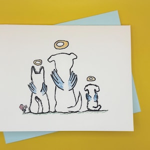 10 cartes de voeux de deuil du chien, clinique vétérinaire, cadeau du personnel vétérinaire, clients, fait main, perte d'animal de compagnie, dire au revoir, 10 cartes