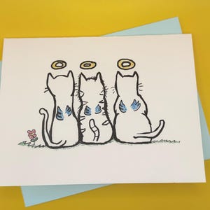 10 cartes de voeux pour le deuil d'un chat, clinique vétérinaire, cadeau du personnel vétérinaire, client, fait main, perte d'un animal de compagnie, dire au revoir, 10 cartes