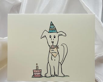 Celebrate Birthday Card from the Dog: Custom Greeting Card Dog mom and Dad Gift