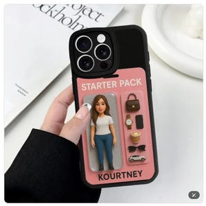 Aangepaste cartoon telefoonhoesje – gepersonaliseerde karikatuur portret cover – uniek cadeau voor verjaardag, stel, vrienden