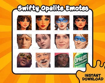 24x Swifty Opalite Emotes Funny Twitch Emote Meme Discord Sticker Youtube Kick Emoji