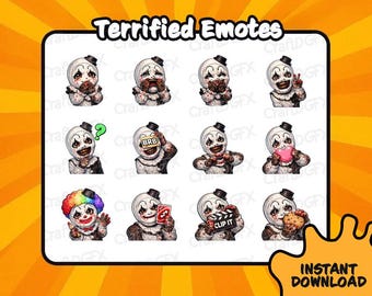 12x Terrified Emotes Funny Twitch Emote Meme Discord Sticker Youtube Kick Emoji