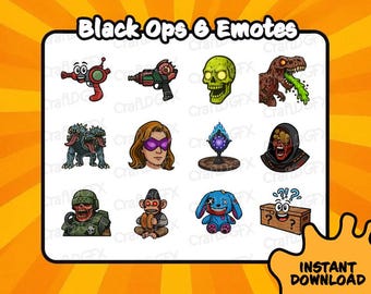 12x Black Ops 6 Zombie Emotes Funny Twitch Emote Meme Discord Sticker Youtube Kick Emoji