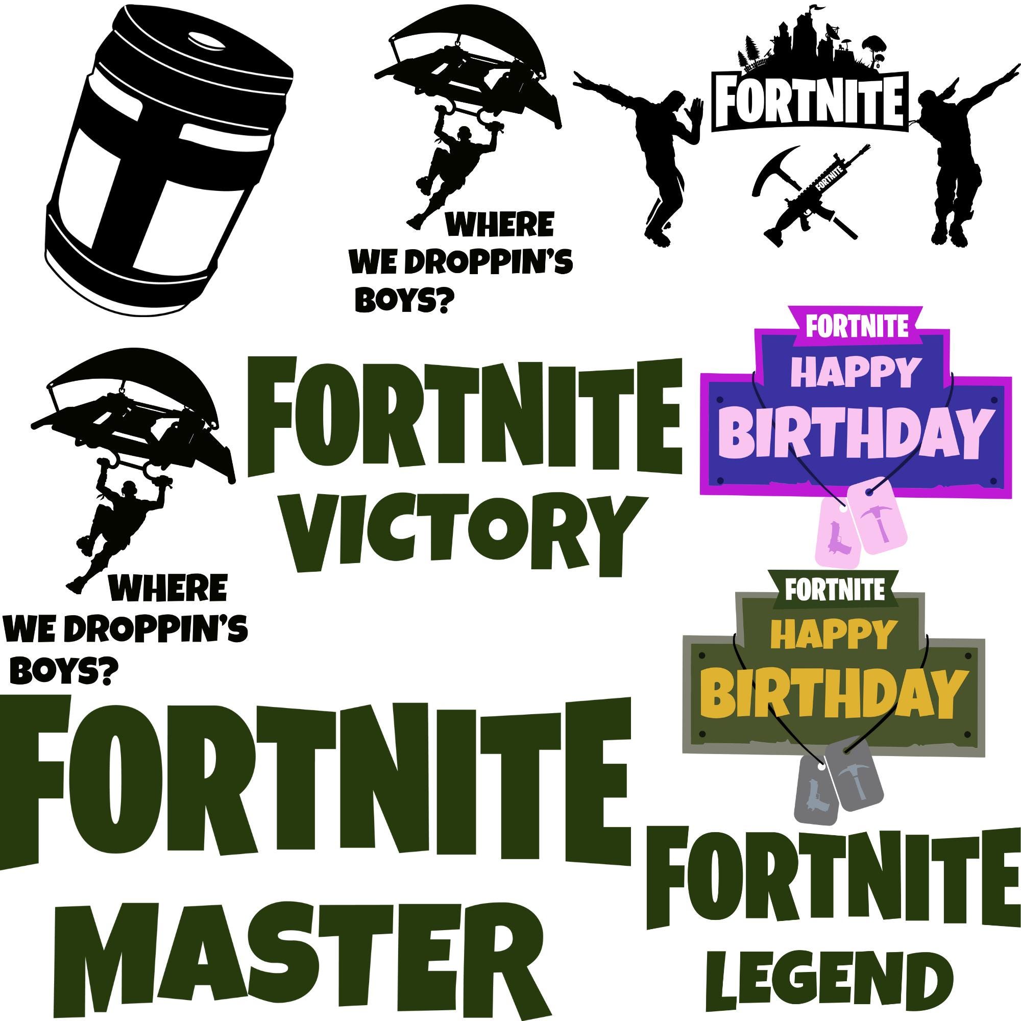 Battle Royale SVG Bundle, Gamer Clipart, Vinyl Cut Files (digital ...