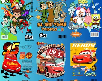 90s Cartoon Clipart Bundle, Retro Classic TV Cartoons PNG, Nostalgic Designs for T-Shirts, Mugs, Stickers, Sublimation Art