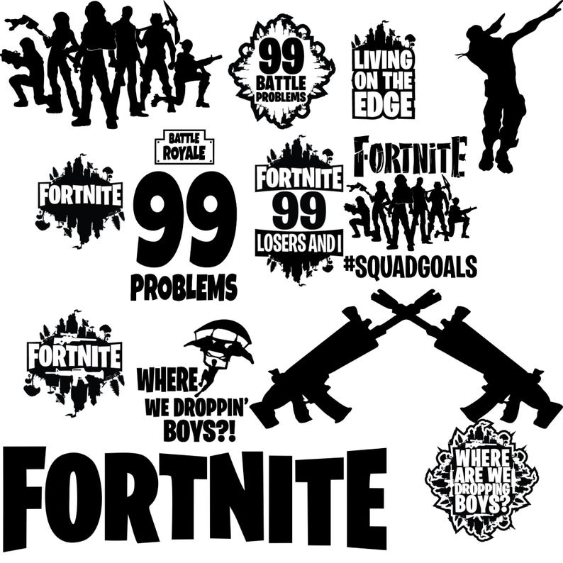 Battle Royale SVG Bundle, Gamer Clipart, Vinyl Cut Files (digital ...
