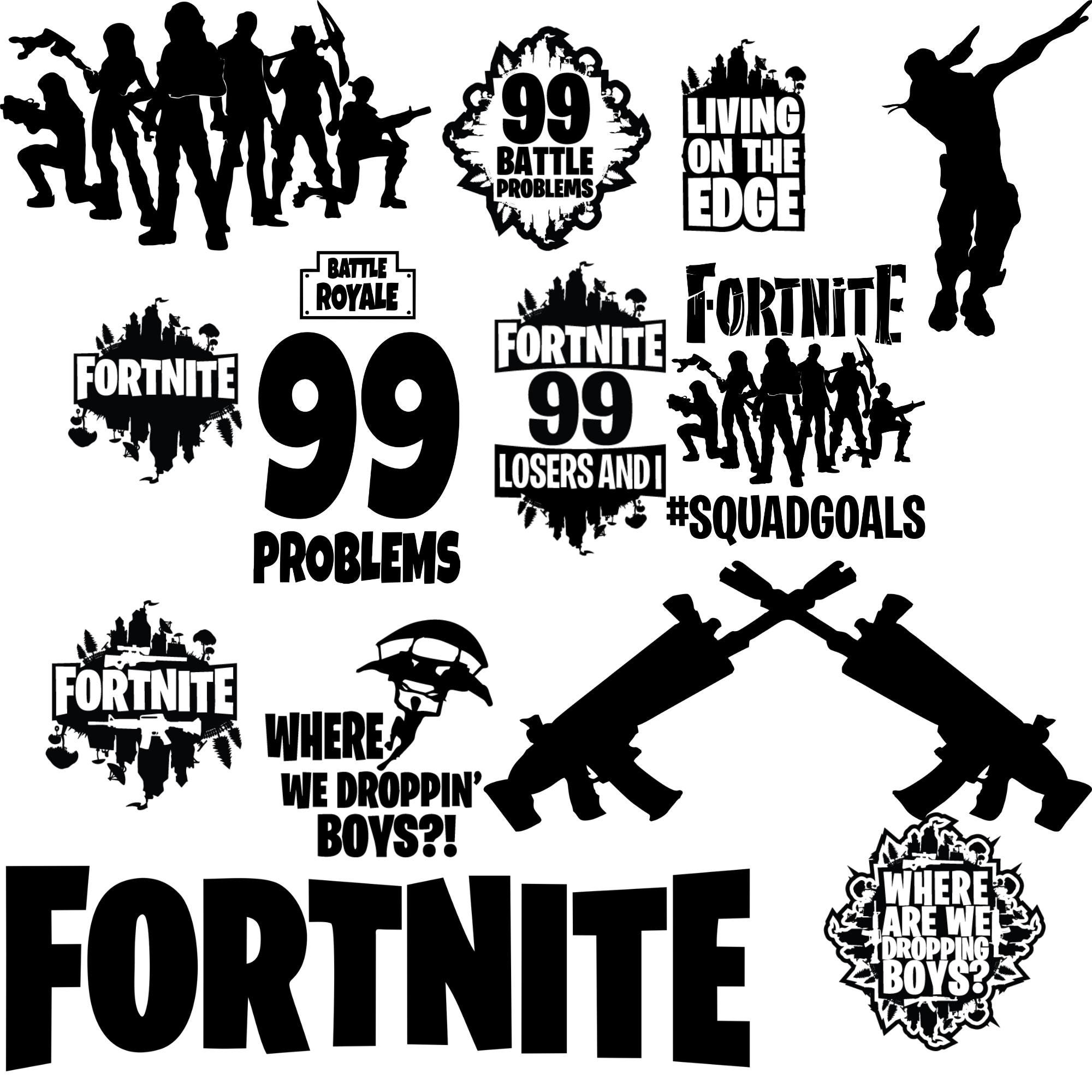 Battle Royale SVG Bundle, Gamer Clipart, Vinyl Cut Files (digital ...