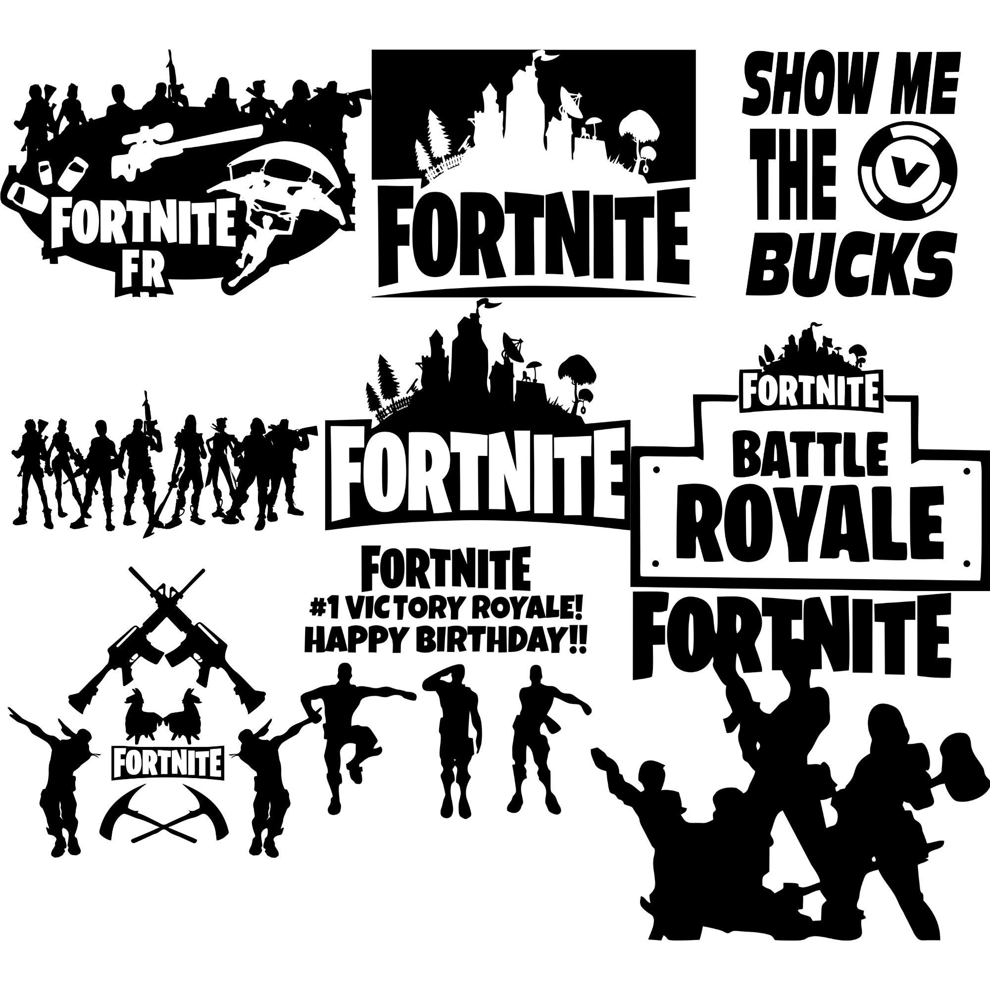 Battle Royale SVG Bundle, Gamer Clipart, Vinyl Cut Files (digital ...