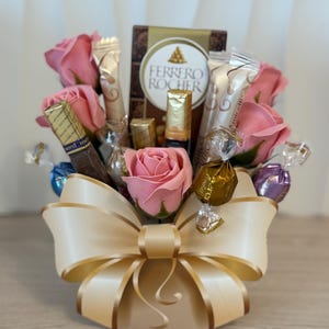 Geschenkkorb Süßigkeiten-Gesteck 16tlg. Geburtstagsgeschenk, Danksagung