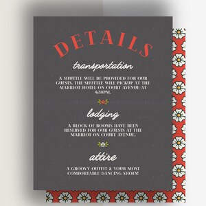American Traditional Wedding detail, traditional tattoo style invite set, detail set for wedding, american traditional detail card