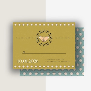 Wedding rsvp invite card, traditional tattoo style invite, american traditional style, wedding invitation suite, editable wedding template
